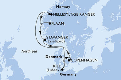 Tourbeschreibung MSC Kreuzfahrt nordische Fjorde